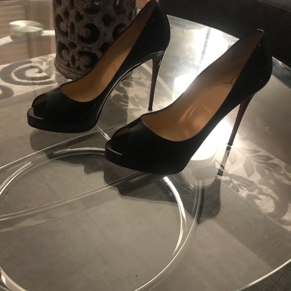 Christian Louboutin peep toe pumps